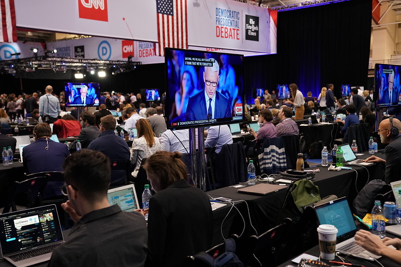 Journalists at Democratic Debate