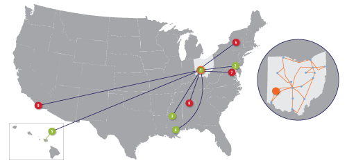 Peering map