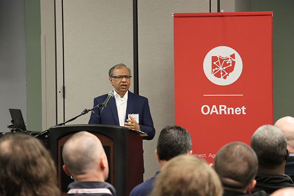 Showkat Choudhury, Central State University chief information officer, discusses how his institution is implementing the NTIA Connecting Minority Communities Pilot Program at 2023 Spring Member Meeting