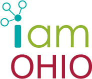 I AM Ohio Logo: Colorful graphic with circles